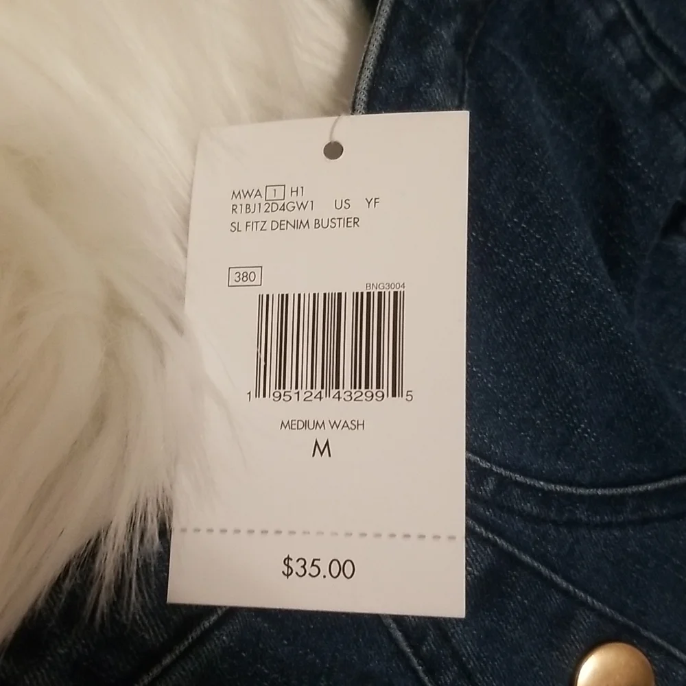 Nwt Guess denim bustier - Picture 5 of 9